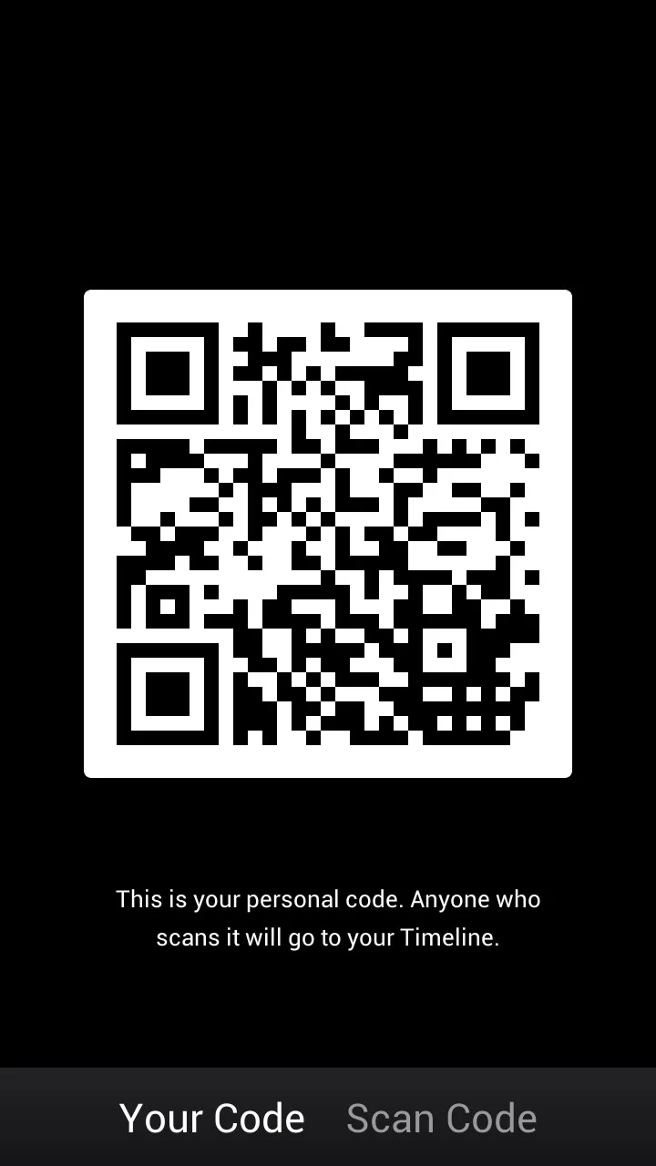 QR-код на экране смартфона