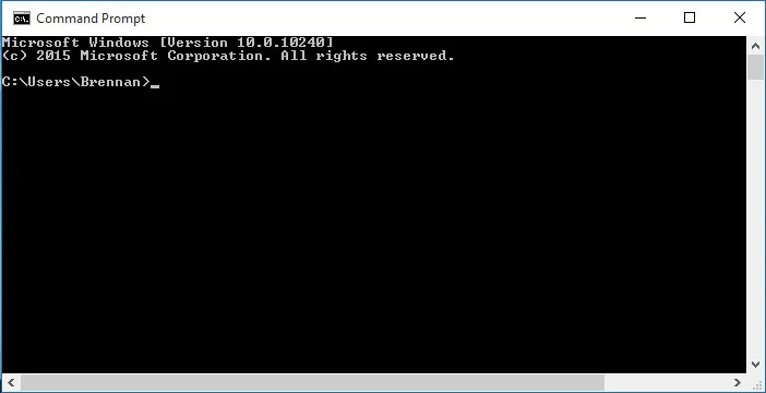 Окно командной строки Windows 10