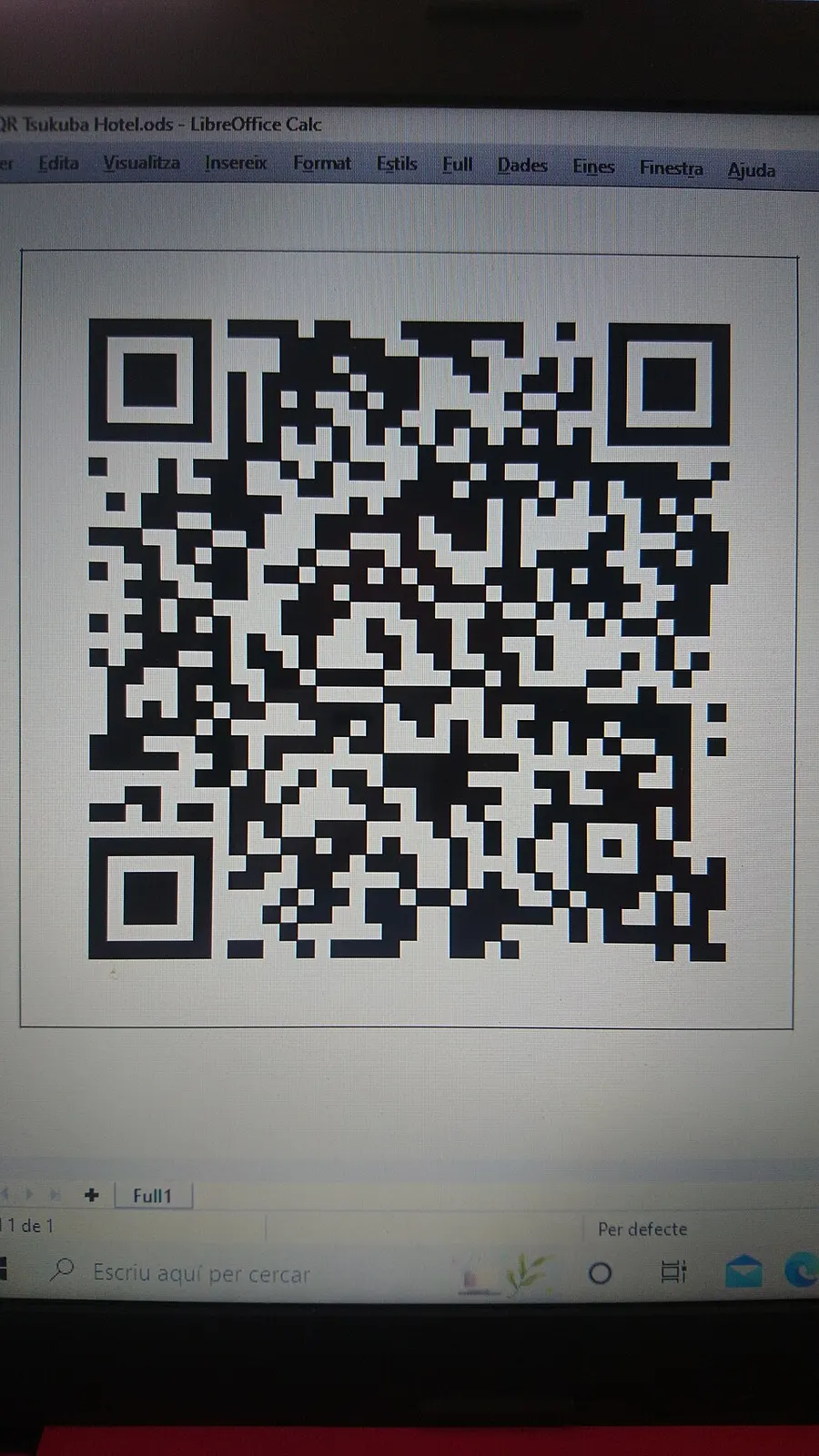QR-код на экране компьютера